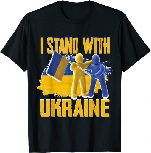 Support Ukraine I Stand with Ukraine ukrainian flag clays Tee Shirts