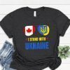 T-Shirt Support I Stand With Ukraine American Glasses Flag Ukrainian