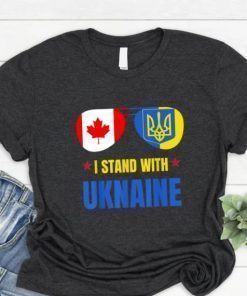 T-Shirt Support I Stand With Ukraine American Glasses Flag Ukrainian
