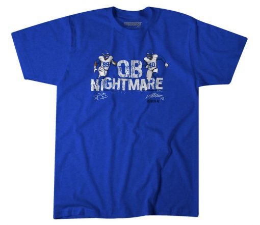 AARON DONALD AND VON MILLER QB NIGHTMARE GIFT TSHIRT