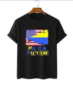 Official Fuck Putin,I Stand With Ukraine USA Flag T-Shirt