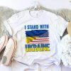 TShirt Support I Stand With Ukraine American Ukrainian Flag