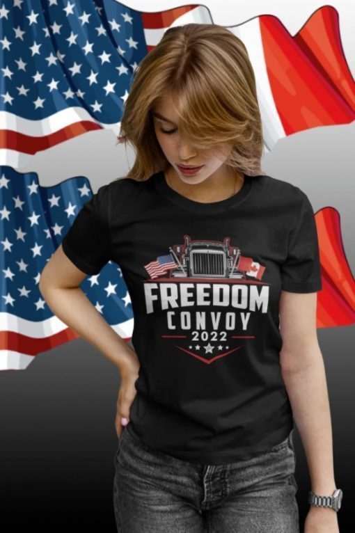 Funny Canada Freedom Convoy 2022 ,Free Truckers Jan 2022 T-Shirt