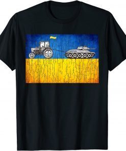 Funny Ukrainian Farmer Tractor Tank Meme Ukraine Tractor TShirt