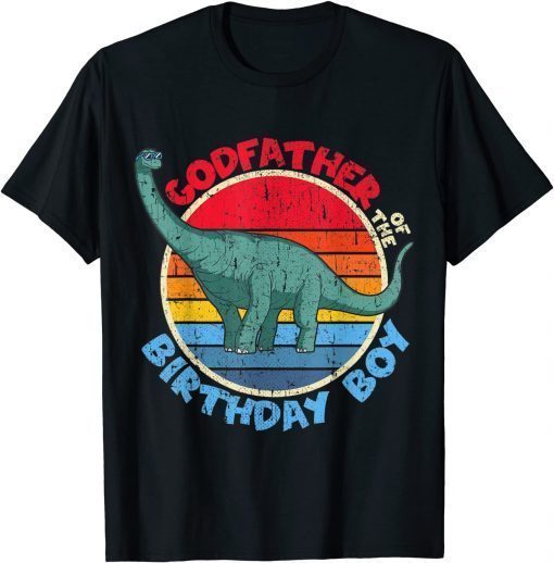 Boy Birthday I Godfather I Brachiosaurus I Family Matching Gift Tee Shirts