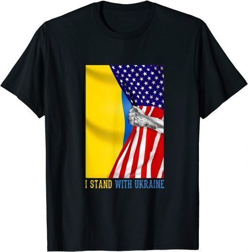 TShirt I Stand With Ukraine Flag