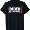 Classic Biden Laptops Matter Cool Anti Biden Quote USA Flag T-Shirt