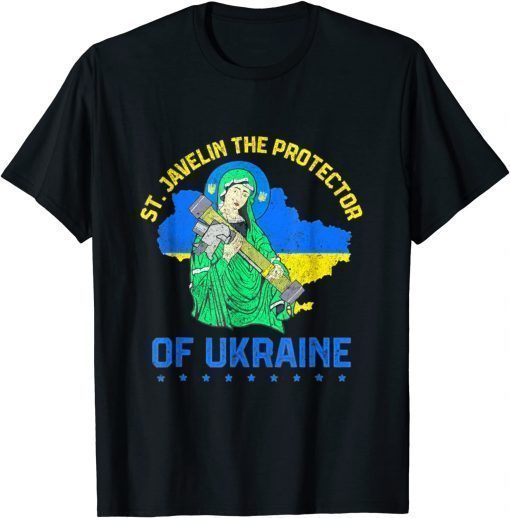 Saint Javelin Protector Of Ukraine Support Official T-Shirt