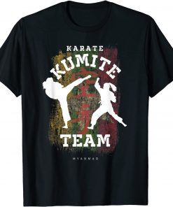 Myanmar Karate Kumite Martial Arts Women Girl Karate Tee Shirts