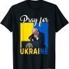 Biden Pray For Ukraine Funny With Face 2022 TShirt