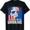 I Stand With Ukraine Ukrainian American Flag Trump Support Tee Shirts