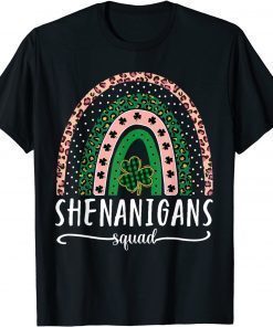 TShirt Shenanigans Squad ,St Patrick's Day Rainbow Shamrock