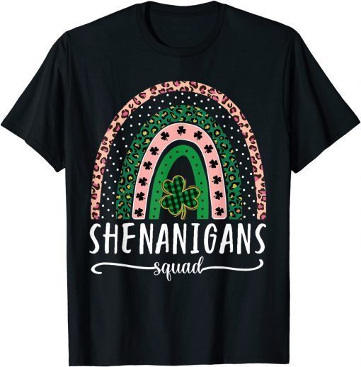 TShirt Shenanigans Squad ,St Patrick's Day Rainbow Shamrock