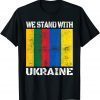 Stop Russian ,Support Ukrainian Lithuania We Stand With Ukraine Flag T-Shirt