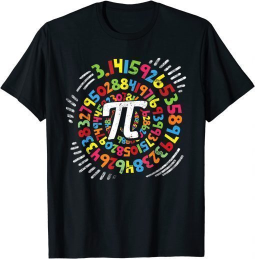 Official 3.14 Pi Pop Art Spiral Math Science Geek Pi Day STEM Teacher TShirt