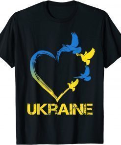 TShirt Ukraine Flag Heart Vintage Ukrainian Lovers Ukraine