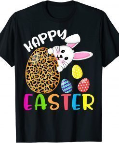 T-Shirt Easter Leopard Bunny Rabbit Palm Sunday Girls Women Kids