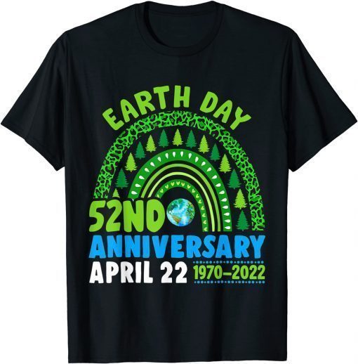 Earth Day 2022 Rainbow Trendy 52nd Anniversary Kid Men Women Gift T-Shirt