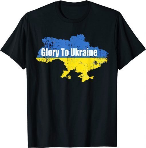 Classic Glory To Ukraine ,Ukrainian Country Flag TShirt
