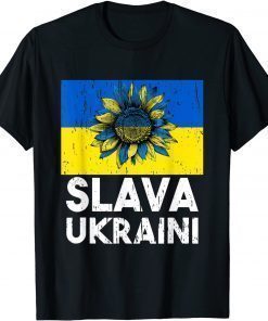 Slava Ukraini Sunflower Vintage Stand With Ukraine 2022 T-Shirt