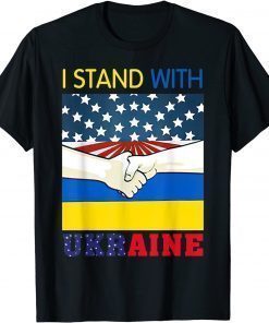 T-Shirt Faded Distressed Ukraine Flag