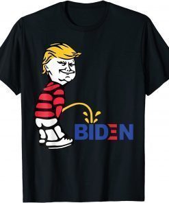 Trump Peeing on Biden Pissing Anti Biden Pro Trump 2022 T-Shirt