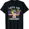 Official Let's Go Ukraine American Flag We Support Free Ukraine Trump T-Shirt