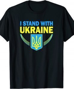 Ukraine Flag I stand With Ukraine, Support Ukraine Gift T-Shirt