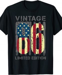 36 Years Old Vintage 1986 36th Birthday Decoration Men Women Unisex T-Shirt