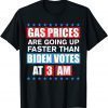 Gas Pump Gas Prices Going Up Faster Than Biden Vote At 3 Am Unisex TShirt