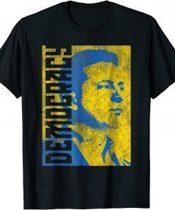 Classic Ukraine Flag President Zelensky Support Ukraine T-Shirt