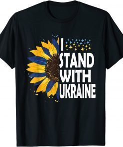 Sunflower Ukraine Flag I Stand With Ukraine for men women Gift T-Shirt