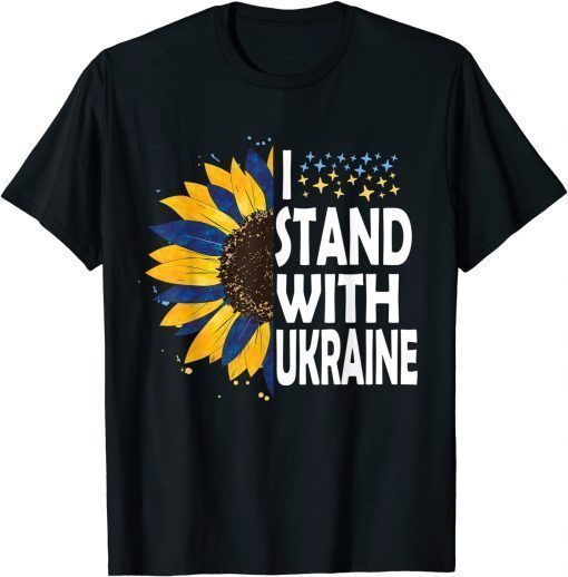 Sunflower Ukraine Flag I Stand With Ukraine for men women Gift T-Shirt