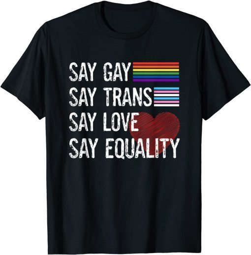 Classic Florida Gay Say Gay Say Trans Stay Proud LGBTQ Gay Rights T-Shirt