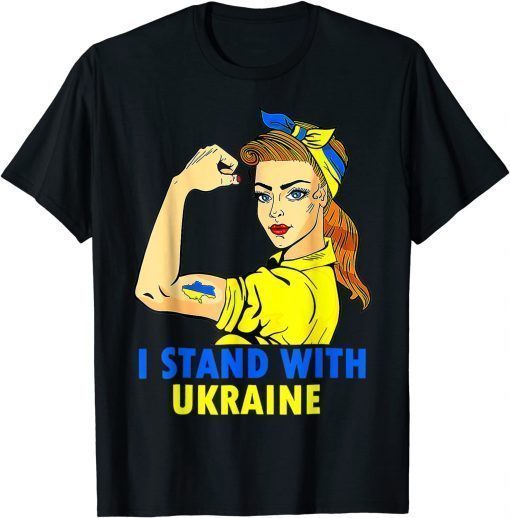 T-Shirt Support Ukraine I Stand With Ukraine Ukrainian Flag