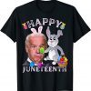 Classic Confused Joe Biden Happy Juneteenth For Easter Bunny T-Shirt