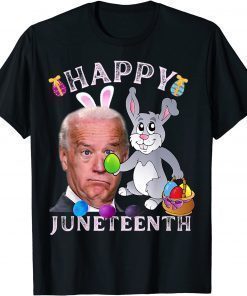 Classic Confused Joe Biden Happy Juneteenth For Easter Bunny T-Shirt