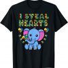 I Steal Hearts Autism Awareness Elephant Puzzle Piece T-Shirt