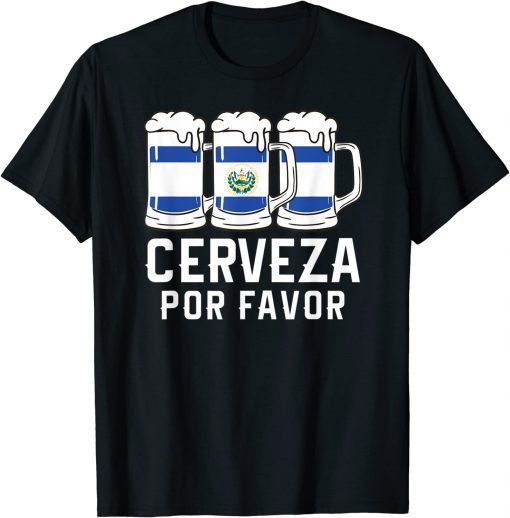 El Salvador Cerveza Por Favor Flag Pupusas Salvadorian Vos Shirts