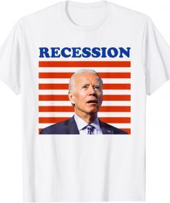 Biden Recession Funny Anti Biden America Flag T-Shirt