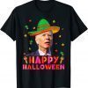 Biden Sombrero Cinco De Mayo Happy Halloween T-Shirt