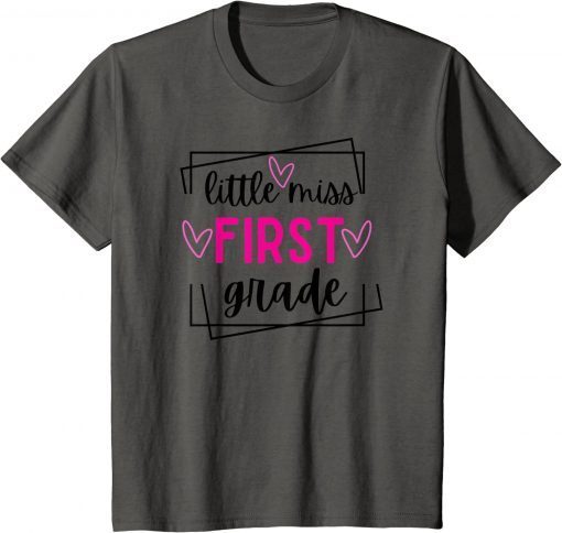 Kids Little Miss First Grade, First Day of School, Back to School 2022 T-Shirt