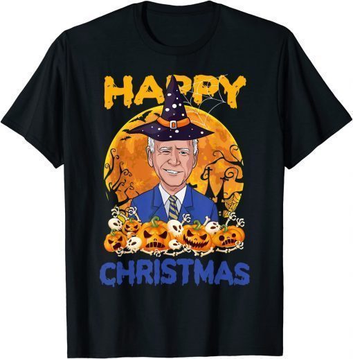 Halloween Funny Joe Biden Witch Hat Xmas Merry Christmas Unisex T-Shirt