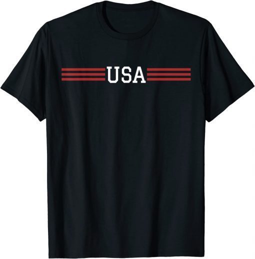 Funny USA American Flag on Back Patriotic T-Shirt