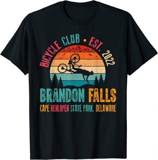 T-Shirt Brandon Falls Bicyle Club Retro Sun Biden Bike