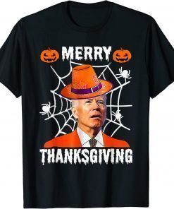 Joe Biden Merry Thanksgiving Confused Happy Halloween Shirt