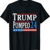 Donald Trump Mike Pompeo 2024 USA Flag Vintage T-Shirt