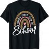Happy First Day of School Leopard Rainbow Back To School 2022 T-Shirt