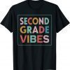 Retro Second Grade Vibes First Day Back to School Teacher T-Shirt