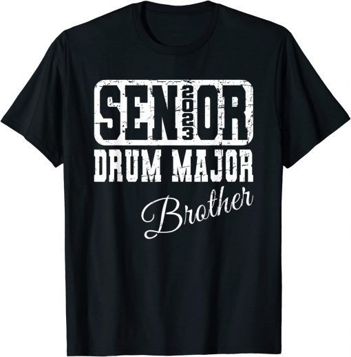 Retro Class 2023 Senior Drum Major Matching Family Brother T-Shirt